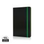 Luksus hardcover PU A5 notesbog med farvet kant Grøn