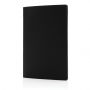 Soft cover PU notesbog med farvet kant sort